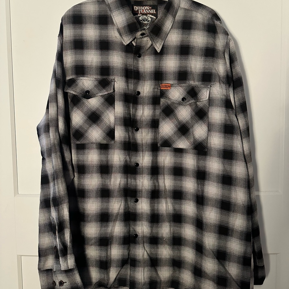 DIXXON Black and Gray Plaid Men's Shirt